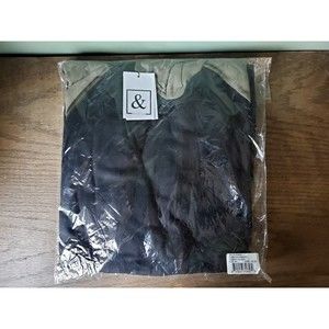 NWT Ampersand Avenue Black Dark Green Double Hood L/S Hoodie Size XXXL